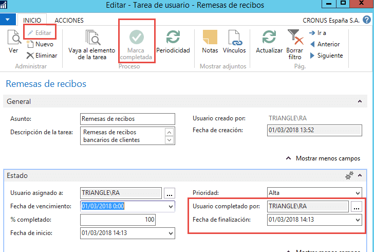 Dynamics NAV user tasks 5