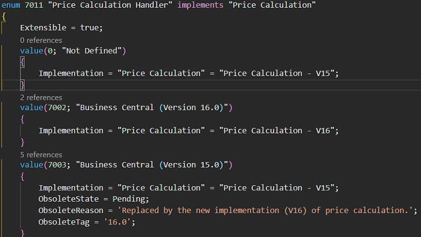 business central price calculation method